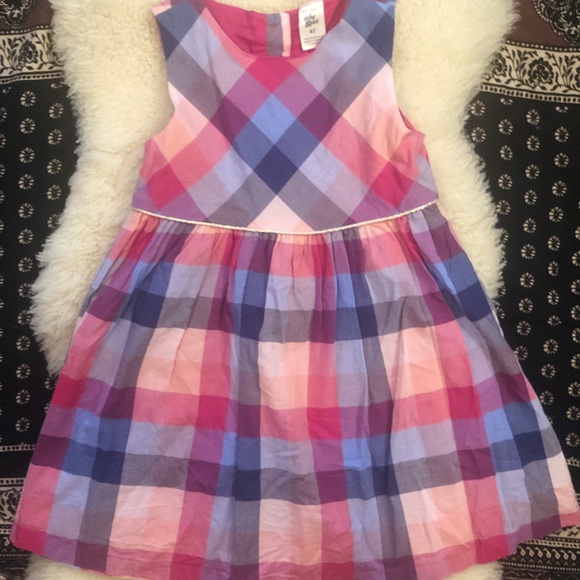 Girls Baby B’gosh Pink Plaid Sleeves Dress; Size 4T - Picture 1 of 5